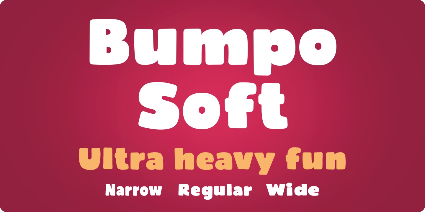 Beispiel einer Bumpo Soft Regular-Schriftart